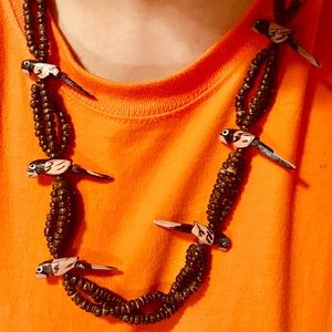 Necklace with earrings made in Philippines